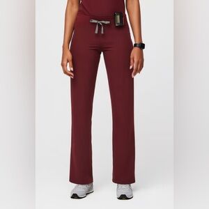 Figs XS Burgundy Livingston Basic Scrub Pants (regular)